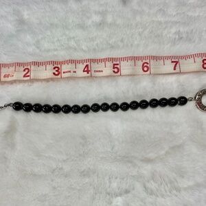 RARE VINTAGE Tiffany & Co Black Onyx Beads Toggle Bracelet